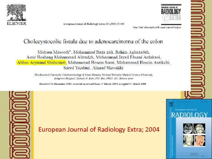 European Journal of Radiology Extra; 2004 