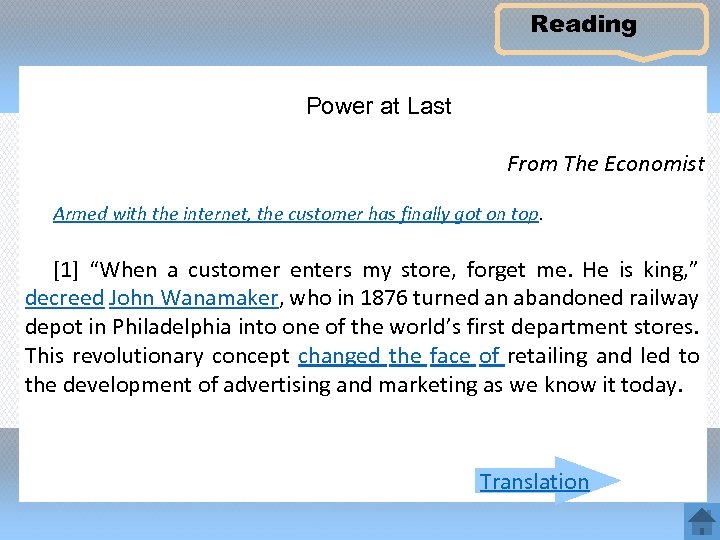 Reading Power at Last From The Economist Armed with the internet, the customer has