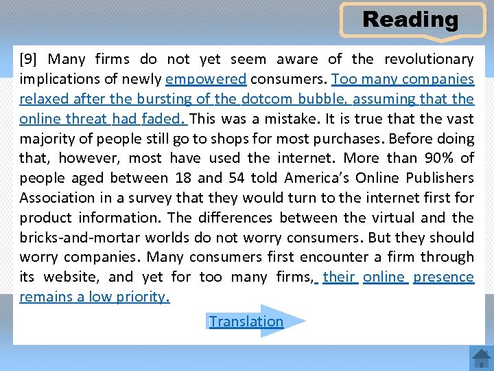 Reading [9] Many firms do not yet seem aware of the revolutionary implications of