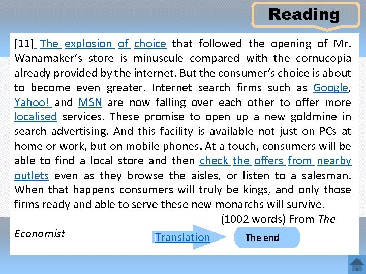 Reading [11] The explosion of choice that followed the opening of Mr. Wanamaker’s store