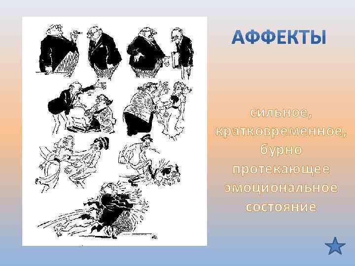 сильное, кратковременное, бурно протекающее эмоциональное состояние 