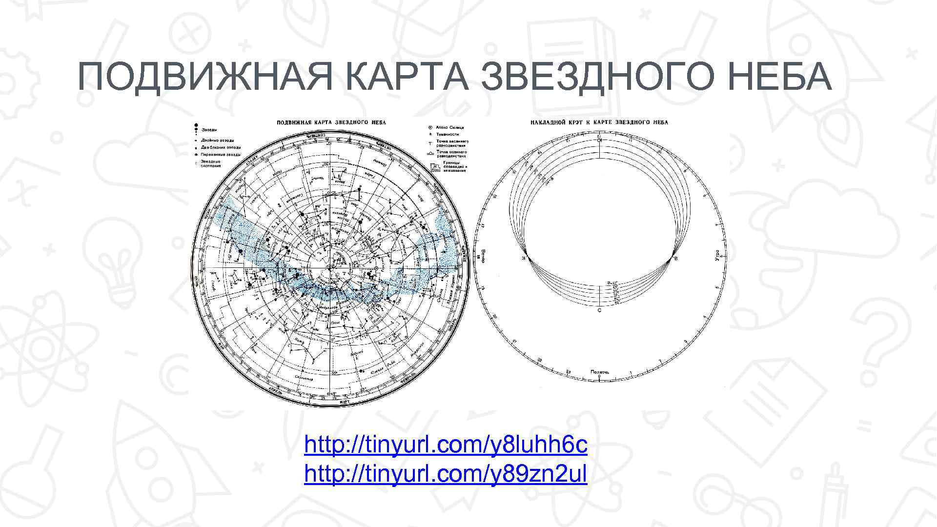 Подвижная карта звездного неба планеты