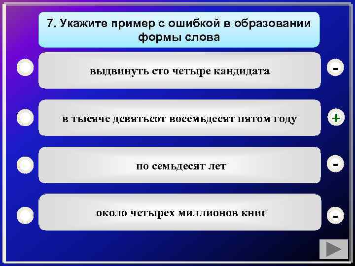 Укажите ошибку в образовании формы слова