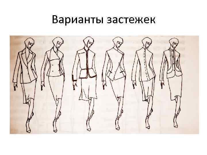Варианты застежек 