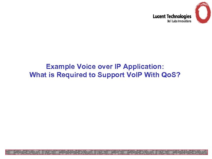 Example Voice over IP Application: What is Required to Support Vo. IP With Qo.