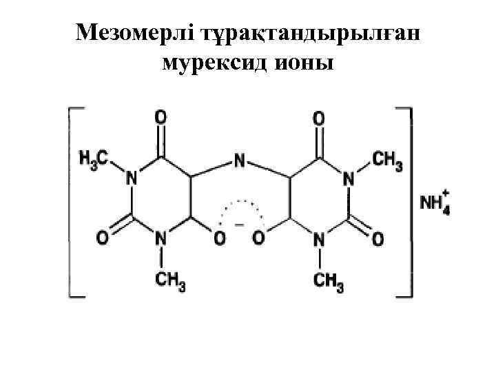 Мезомерлі тұрақтандырылған мурексид ионы 