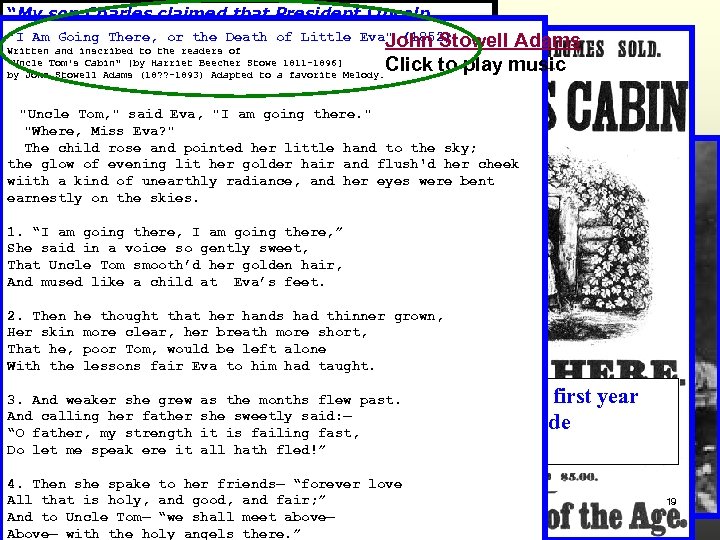 “My son Charles claimed that President Lincoln looked down at me with Death of