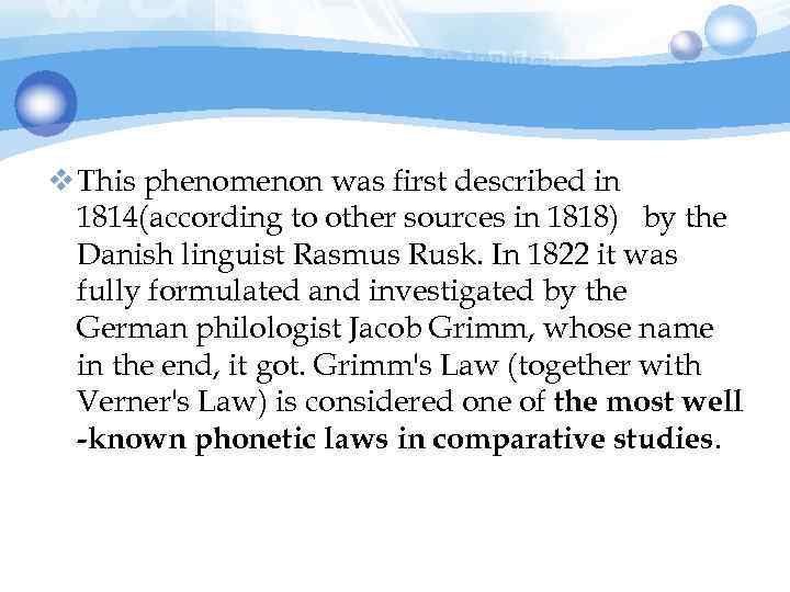 v This phenomenon was first described in 1814(according to other sources in 1818) by