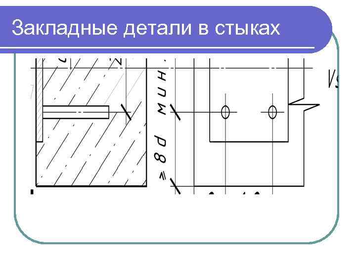 Закладные детали в стыках 