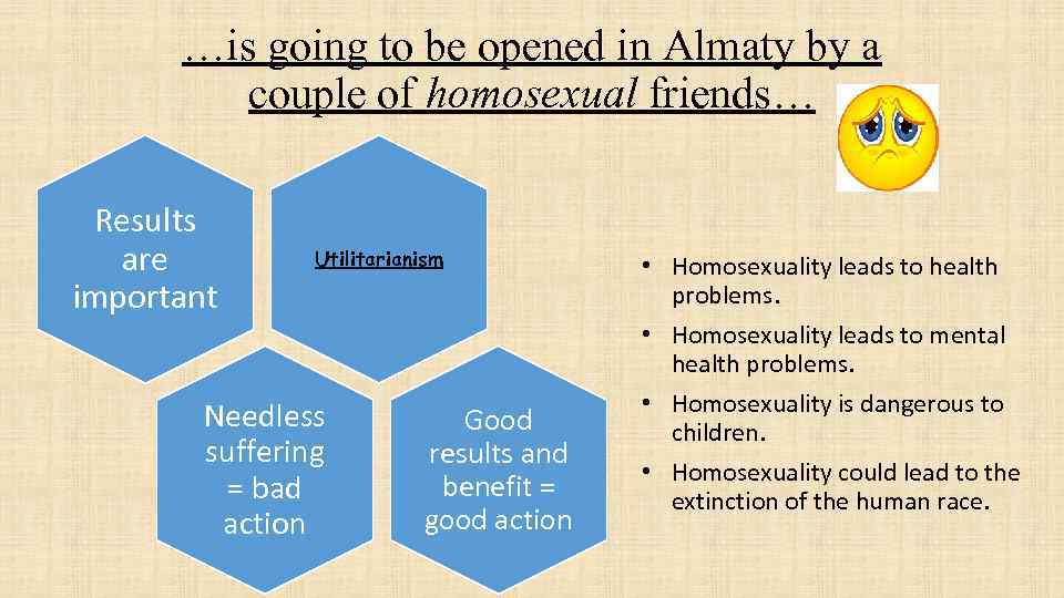 …is going to be opened in Almaty by a couple of homosexual friends… Results