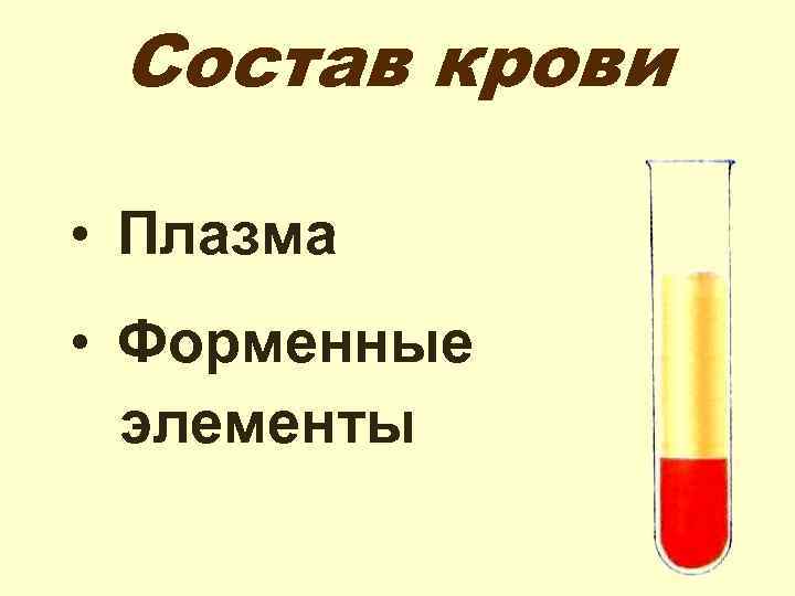 Состав крови • Плазма • Форменные элементы 