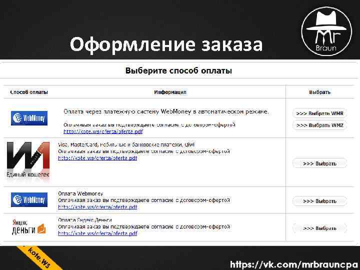 Оформление заказа 