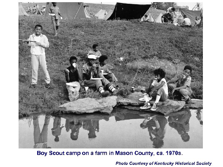 Boy Scout camp on a farm in Mason County, ca. 1970 s. Photo Courtesy