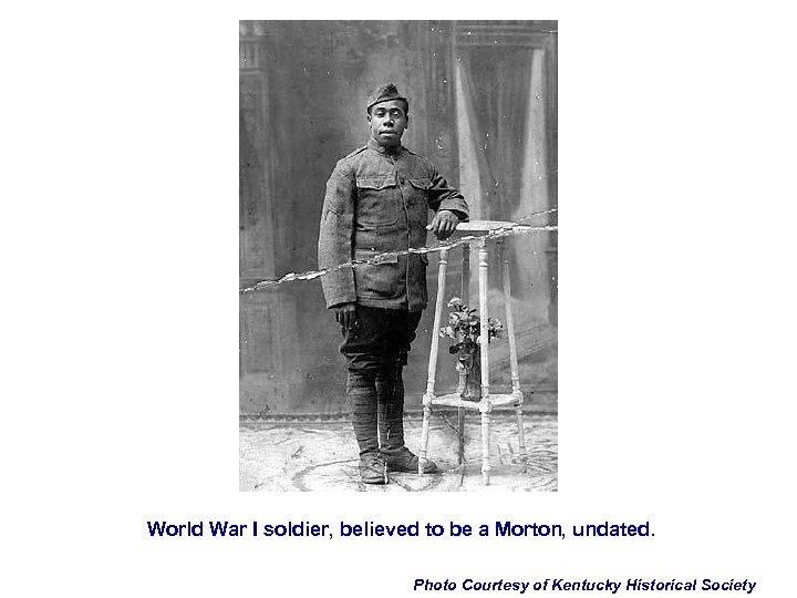 World War I soldier, believed to be a Morton, undated. Photo Courtesy of Kentucky