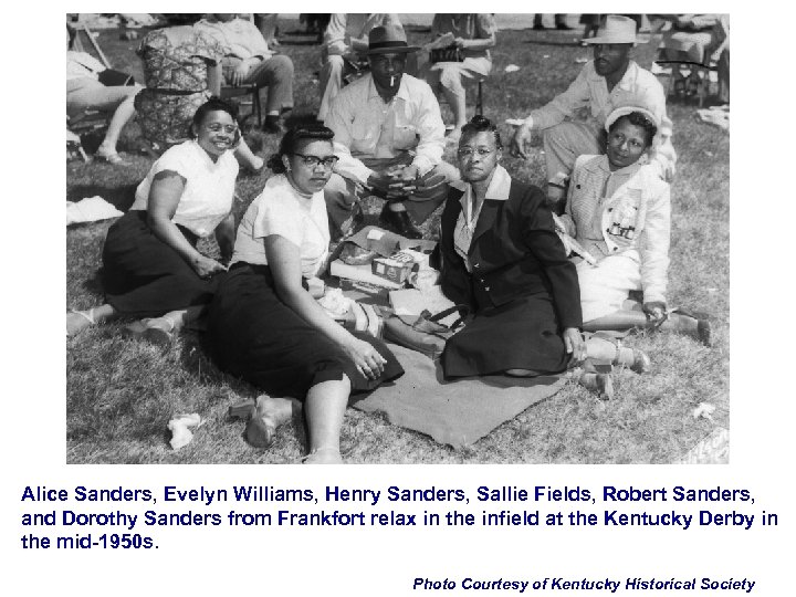 Alice Sanders, Evelyn Williams, Henry Sanders, Sallie Fields, Robert Sanders, and Dorothy Sanders from