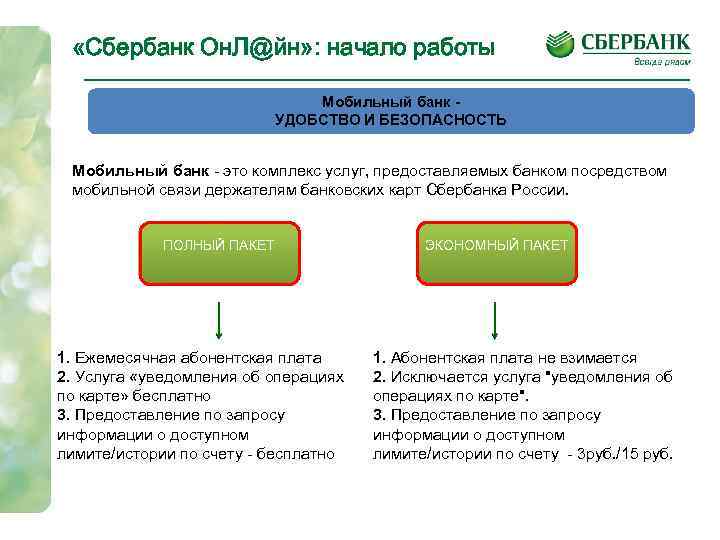 Операции сбербанка. Сбербанк мобильный банк экономный пакет. Подключить экономный пакет мобильного банка Сбербанк. Презентация мобильного банка. Услуга уведомления мобильный банк Сбербанк что это.