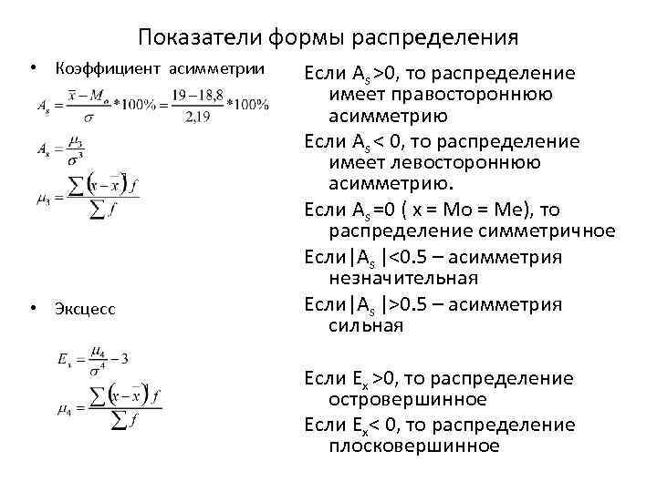 Коэффициент распределения показывает