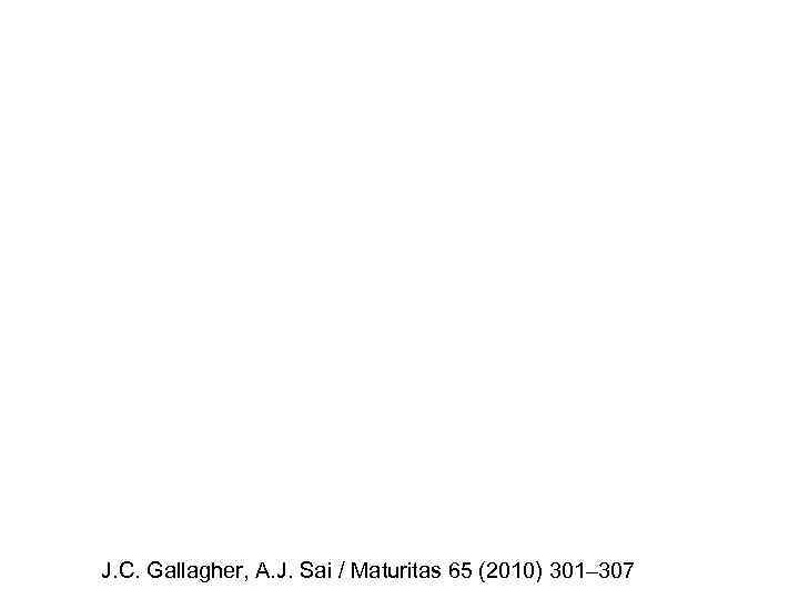 J. C. Gallagher, A. J. Sai / Maturitas 65 (2010) 301– 307 