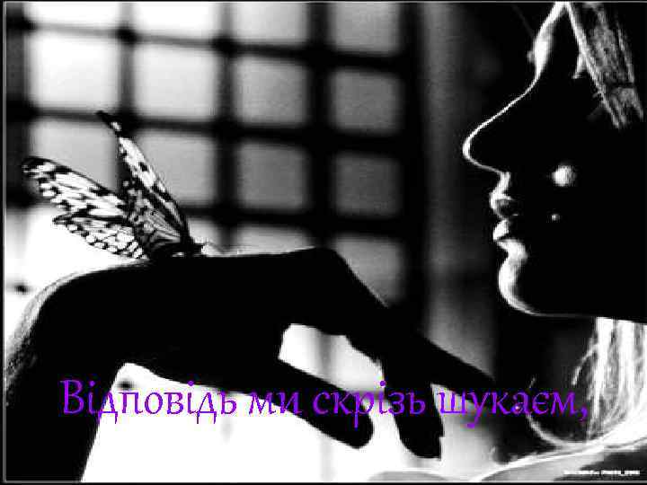 Відповідь ми скрізь шукаєм, 