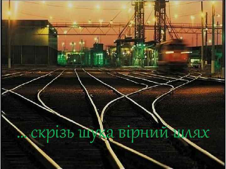 … скрізь шука вірний шлях 