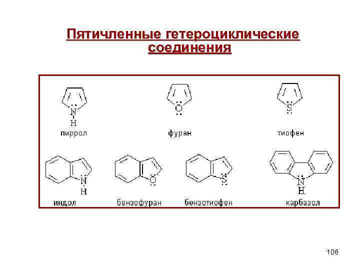 Пятичленные гетероциклические соединения 106 