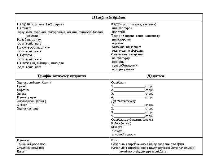 Папір, матеріали Папір № сорт вага 1 м 2 формат На текст аркушева, рулонна,