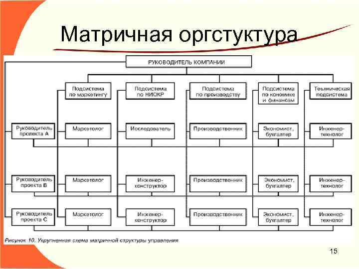 Матричная оргстуктура 15 