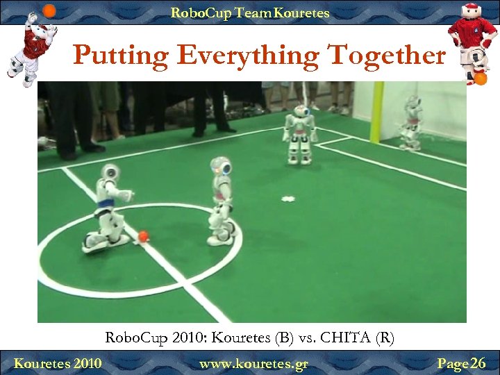 Robo. Cup Team Kouretes Putting Everything Together Robo. Cup 2010: Kouretes (B) vs. CHITA