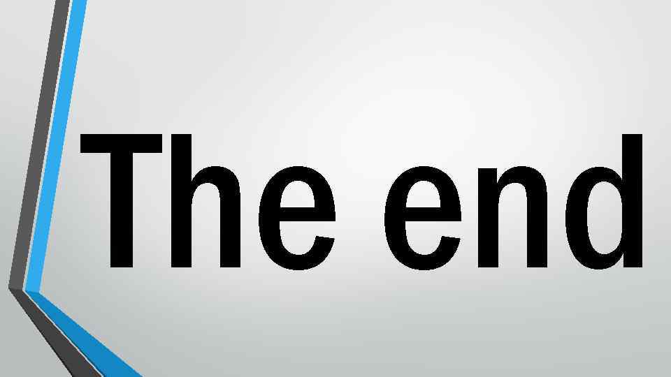 The end 