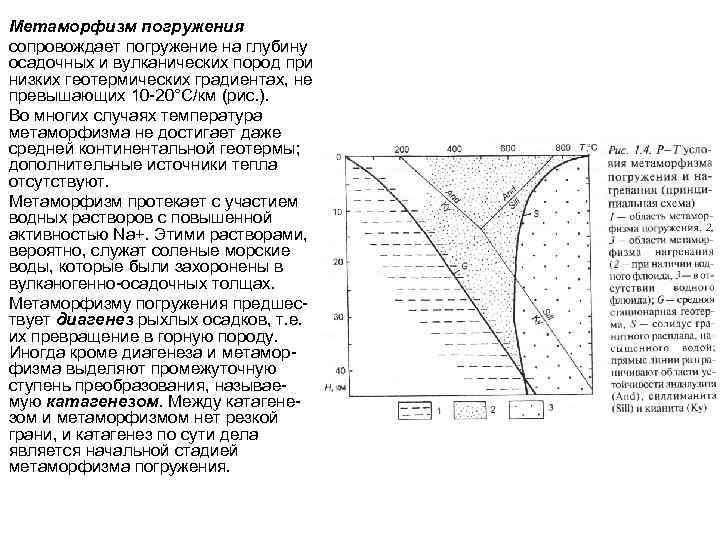 Метаморфизм погружения сопровождает погружение на глубину осадочных и вулканических пород при низких геотермических градиентах,