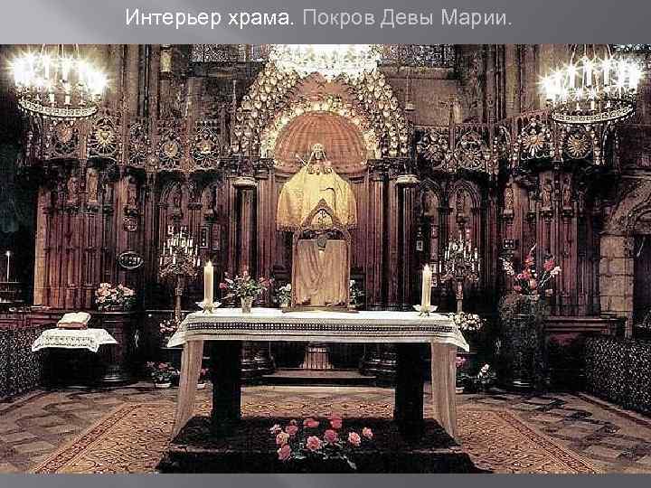 Интерьер храма. Покров Девы Марии. 