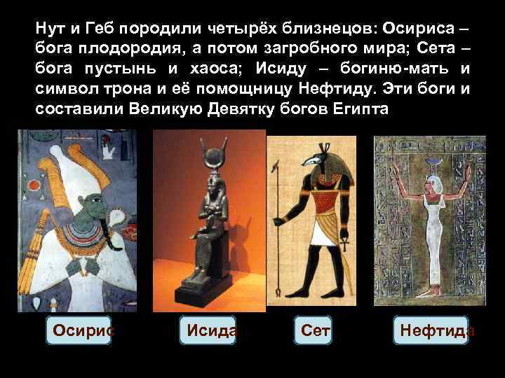 Геб и нут явление природы. Осирис сет Исида Нефтида. Египетские боги гора, Исида, Нефтида, Осирис. Богиня нут и Осирис. Символ Бога Осириса.