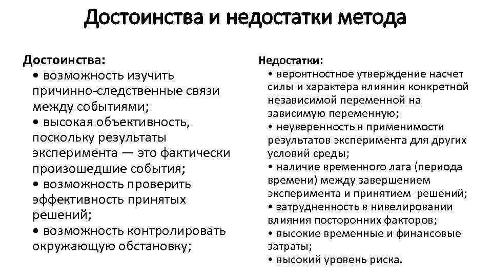 Методы психологии плюсы и минусы