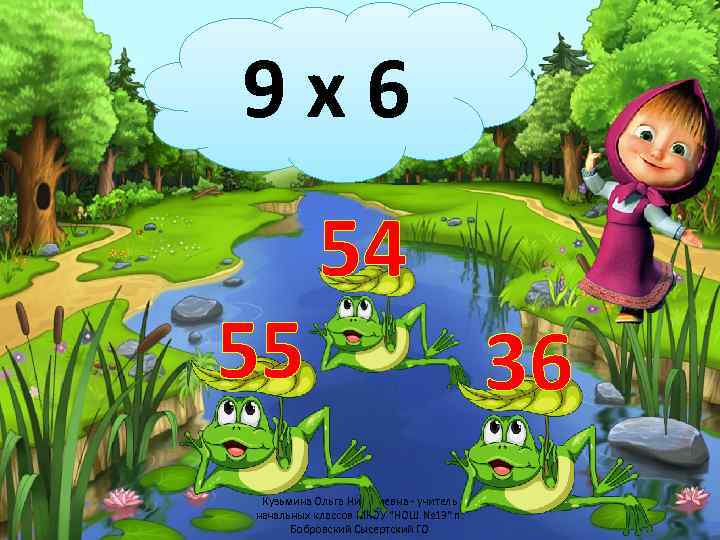 9 х6 55 54 Кузьмина Ольга Николаевна - учитель начальных классов МКОУ "НОШ №