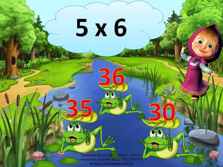 5 х6 35 36 Кузьмина Ольга Николаевна - учитель начальных классов МКОУ "НОШ №