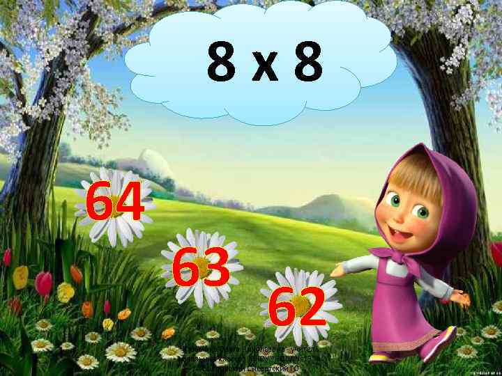 8 х8 64 63 62 Кузьмина Ольга Николаевна - учитель начальных классов МКОУ "НОШ