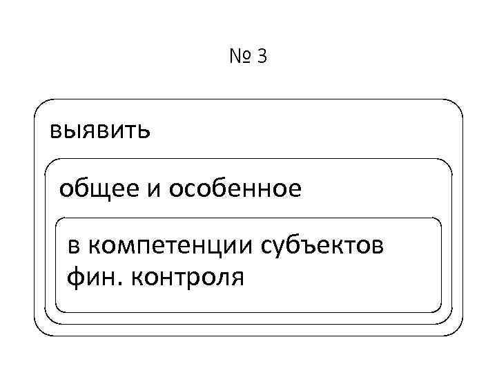 № 3 выявить общее и особенное в компетенции субъектов фин. контроля 