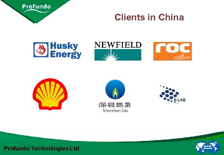 Clients in China Profundo Technologies Ltd. 
