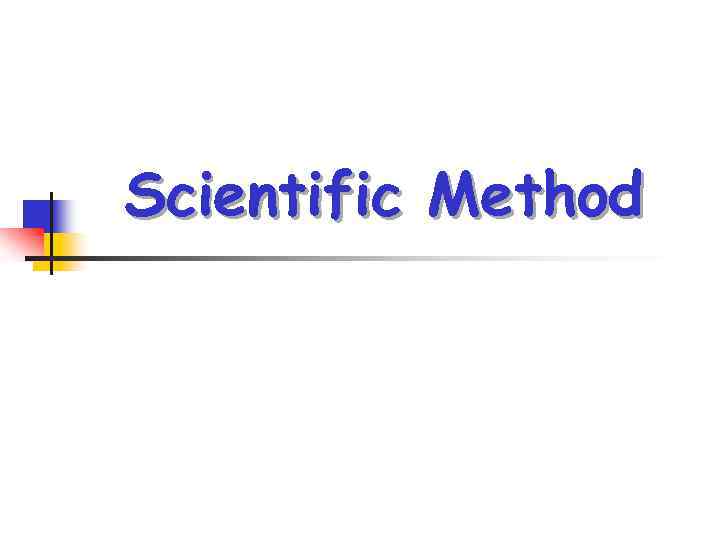 Scientific Method 