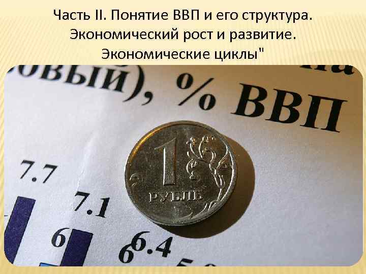 Часть II. Понятие ВВП и его структура. Экономический рост и развитие. Экономические циклы" 