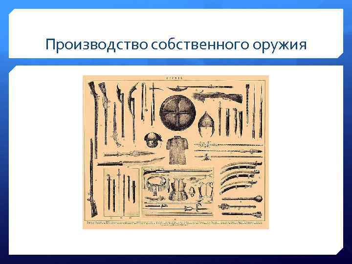 Производство собственного оружия 