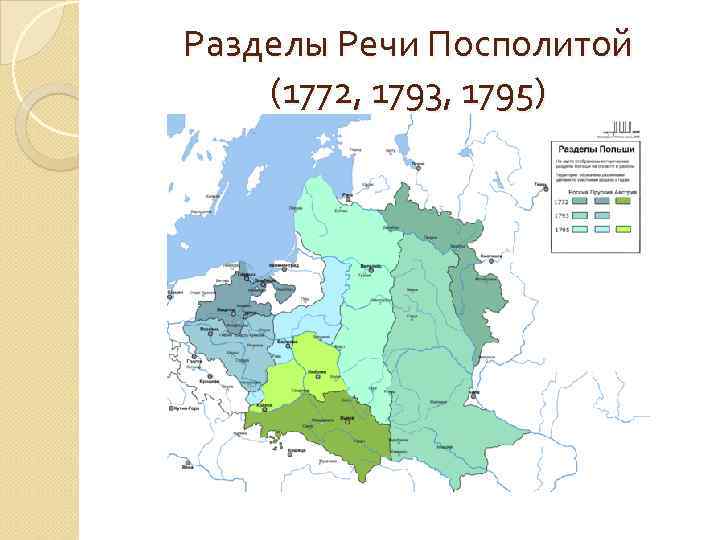 Разделы речи посполитой и внешняя политика россии в конце 18 века план