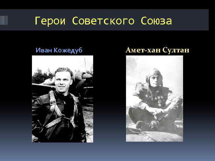 Герои Советского Союза Иван Кожедуб Амет-хан Султан 