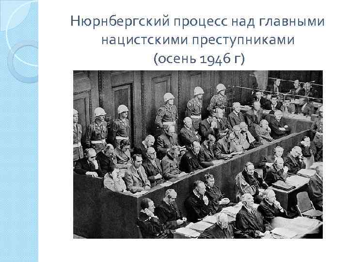 Нюрнбергский процесс над главными нацистскими преступниками (осень 1946 г) 