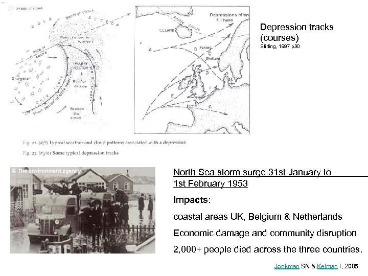 Depression tracks (courses) Stirling, 1997 p 30 North Sea storm surge 31 st January