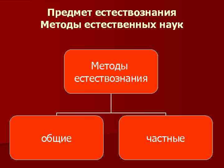 Предмет естествознания