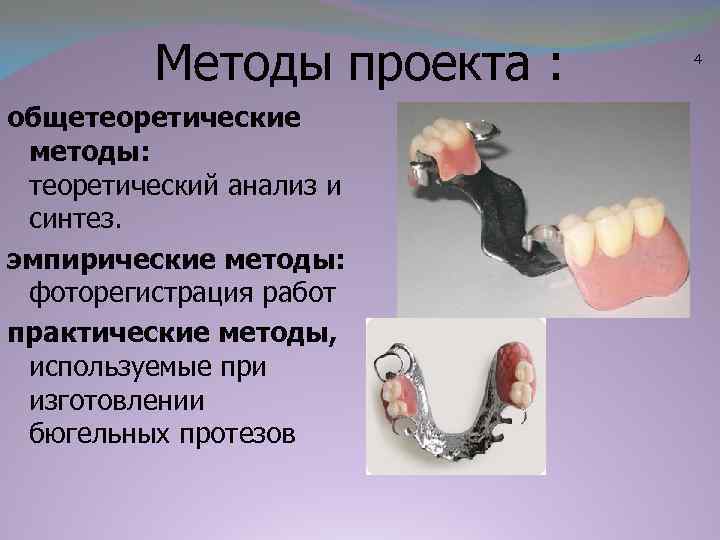 Методы проекта : общетеоретические методы: теоретический анализ и синтез. эмпирические методы: фоторегистрация работ практические