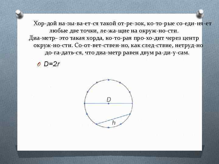 Хор дой на зы ва ет ся такой от ре зок, ко то рые