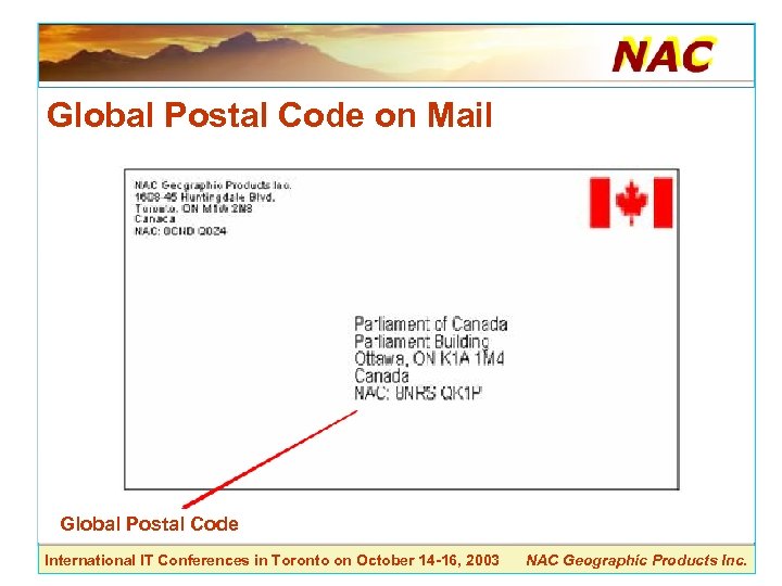 Global Postal Code on Mail Global Postal Code International IT Conferences in Toronto on
