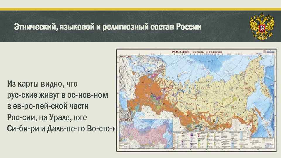 Этнический и языковой состав населения россии презентация